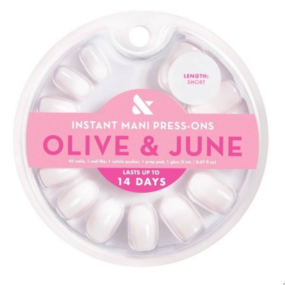 Olive & June Instant Mani Press-On Nails CCT Gradient Round Short 42ct New